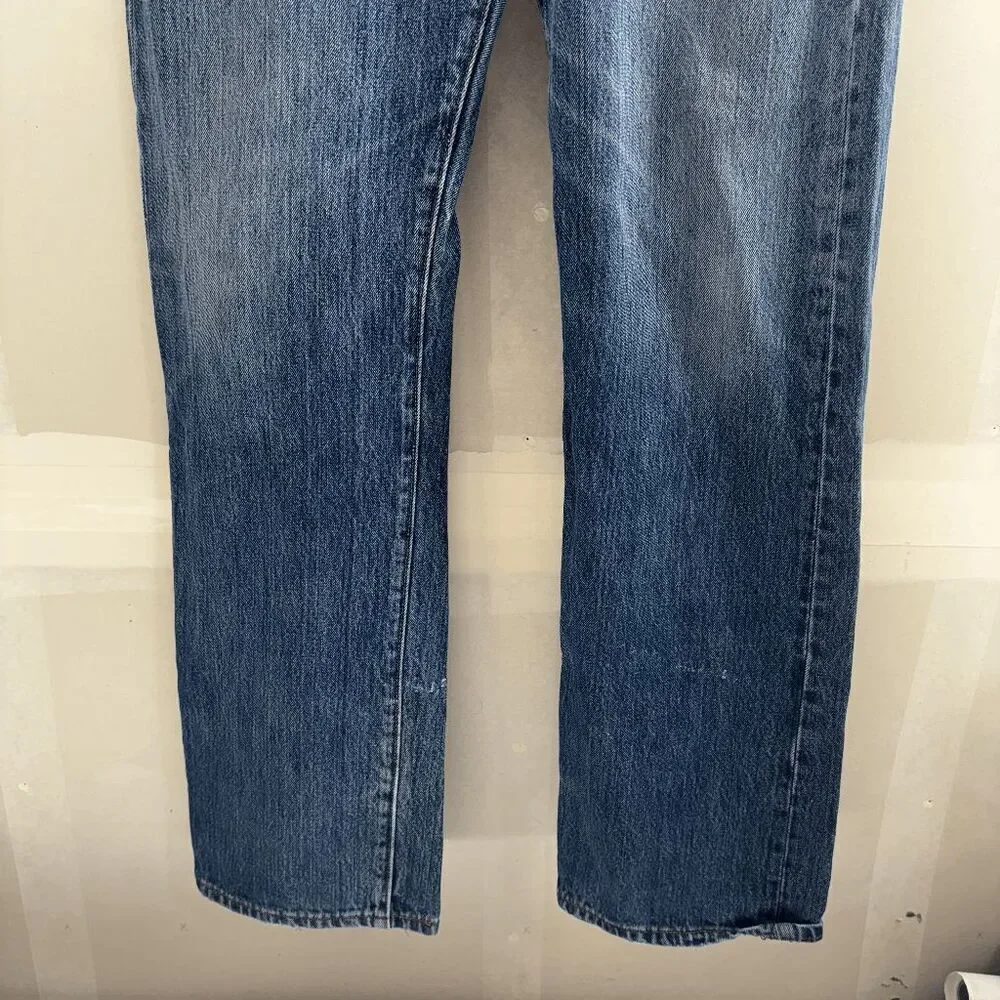Levis Jeans‎ Mens 34x32 (Fits 32x31) Blue 501 Straight Button Fly American Denim